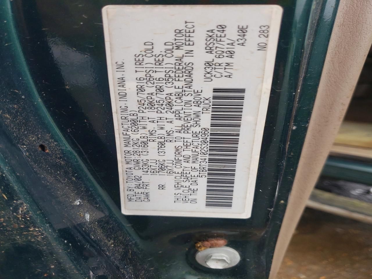 2002 Toyota Tundra Access cab