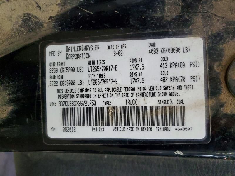 2003 Dodge Ram 2500 st