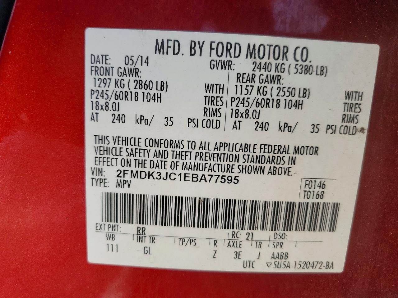 2014 Ford Edge sel