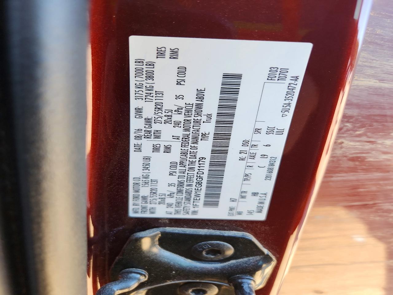 2016 Ford F150 Supercrew