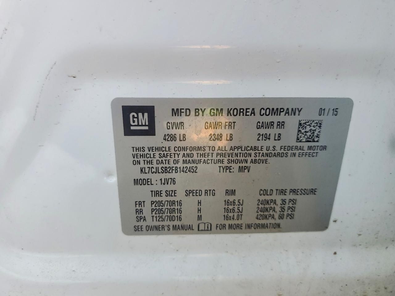 2015 Chevrolet Trax 1LT