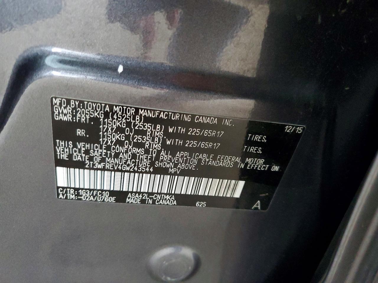 2016 Toyota Rav4 xle