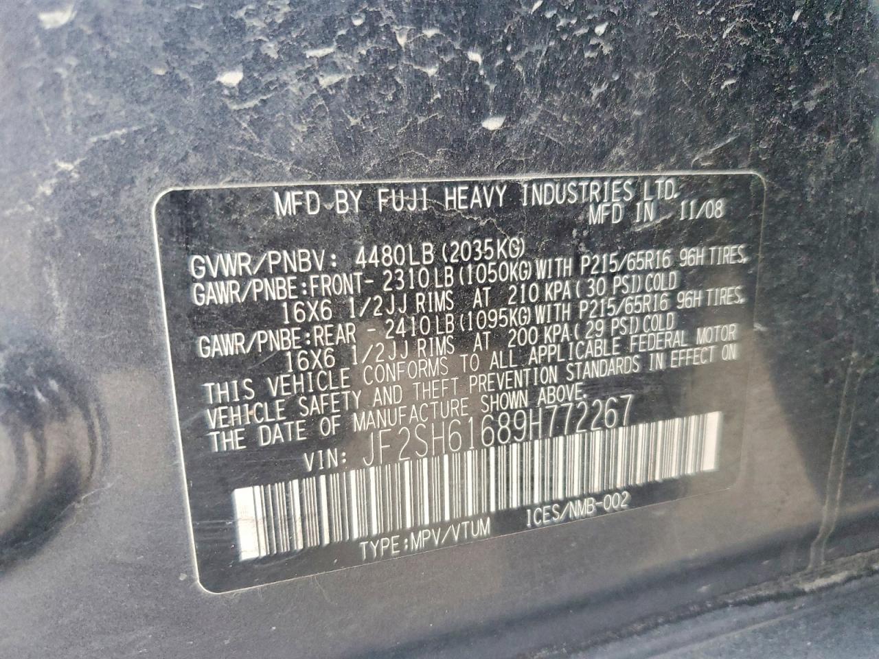 2009 Subaru Forester 2.5x