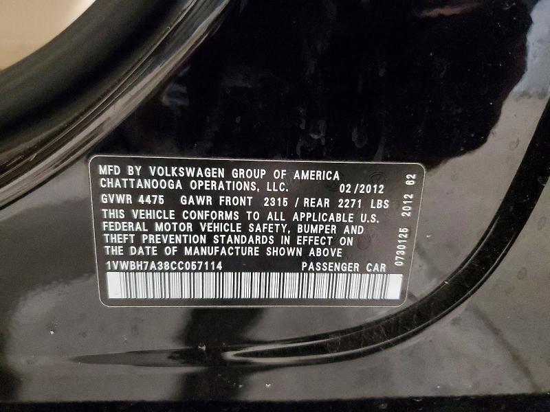 2012 Volkswagen Passat se