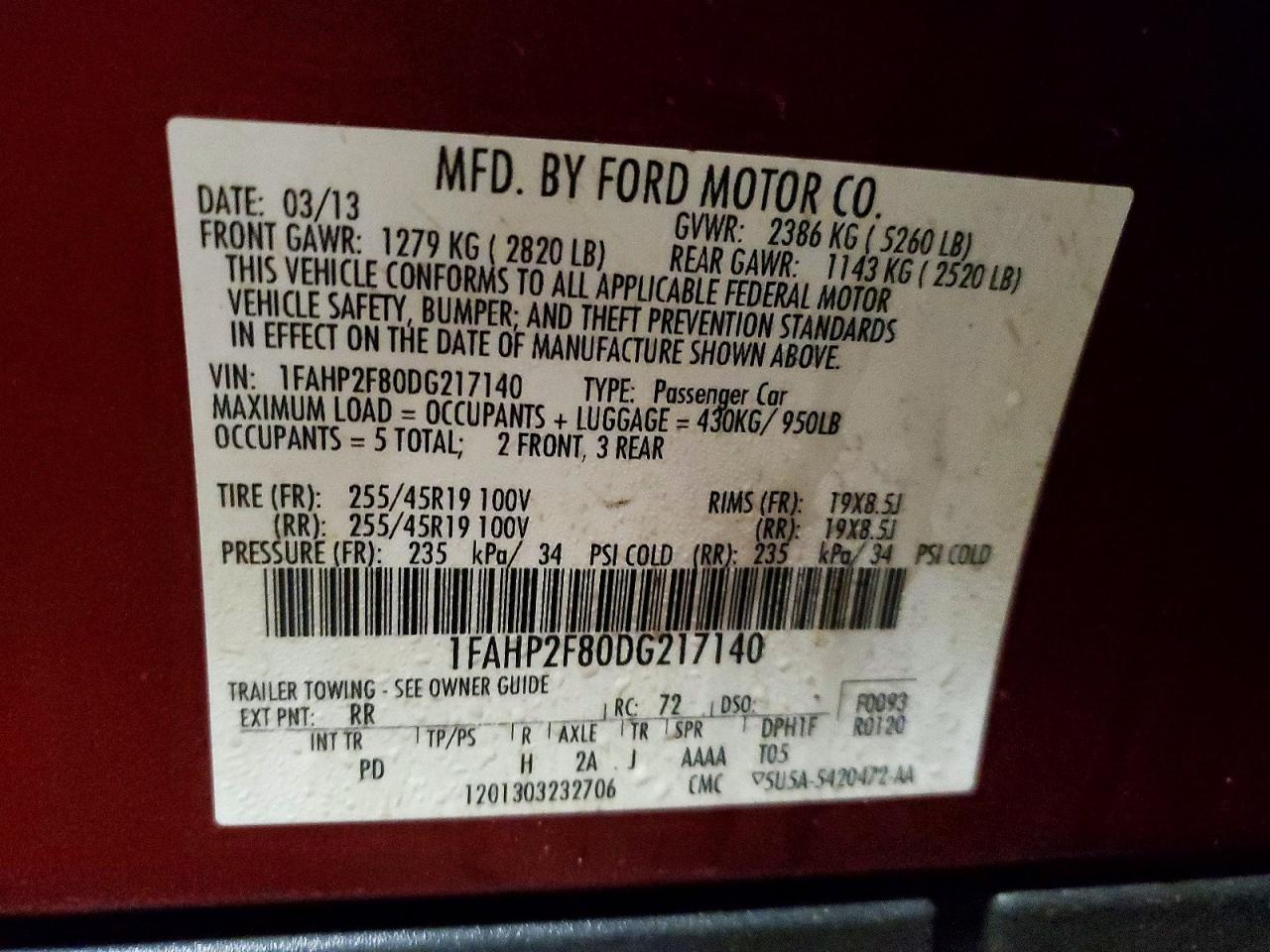 2013 Ford Taurus Limited