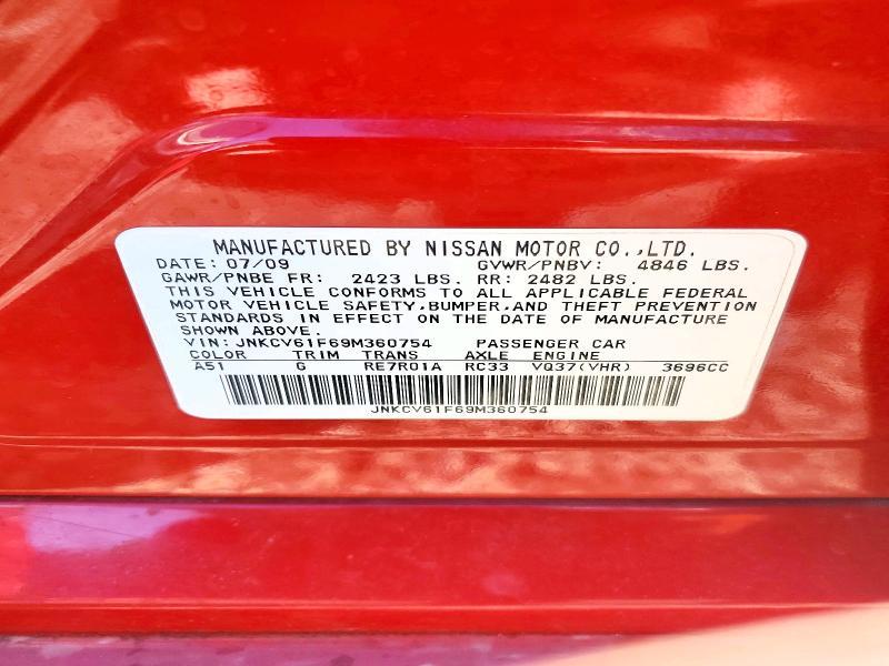 2009 Infiniti G37 Sedan x