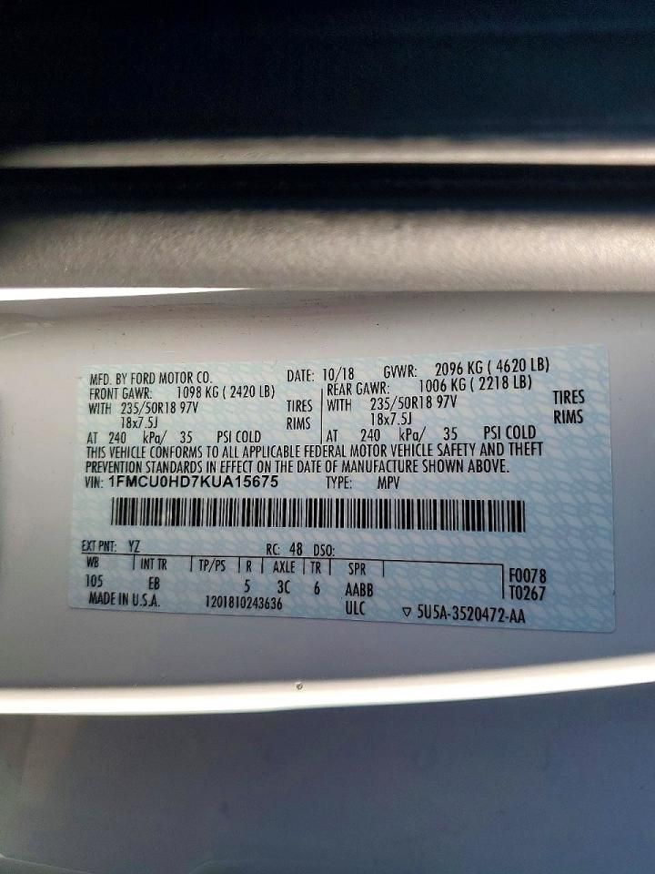 2019 Ford Escape sel