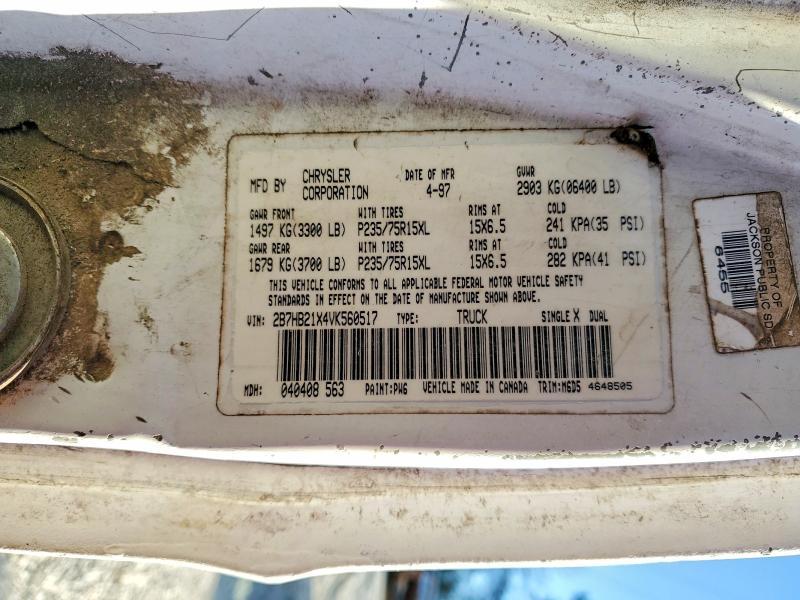 1997 Dodge RAM Van 2500 Delivery Van