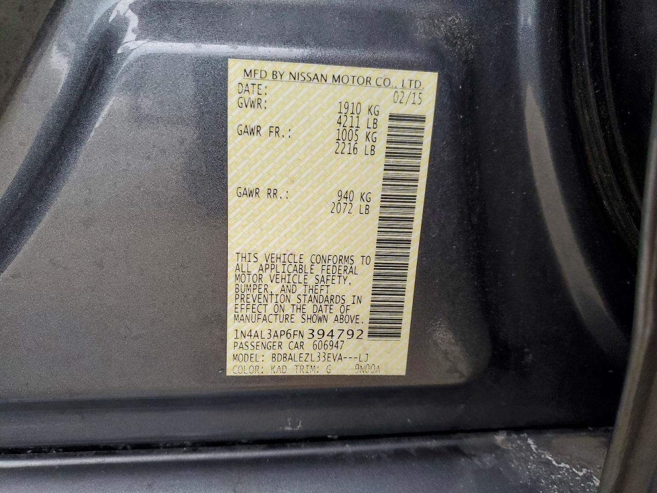 2015 Nissan Altima 2.5