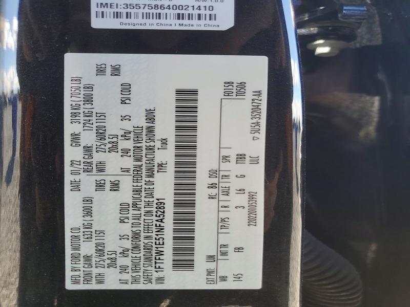 2022 Ford F150 Supercrew