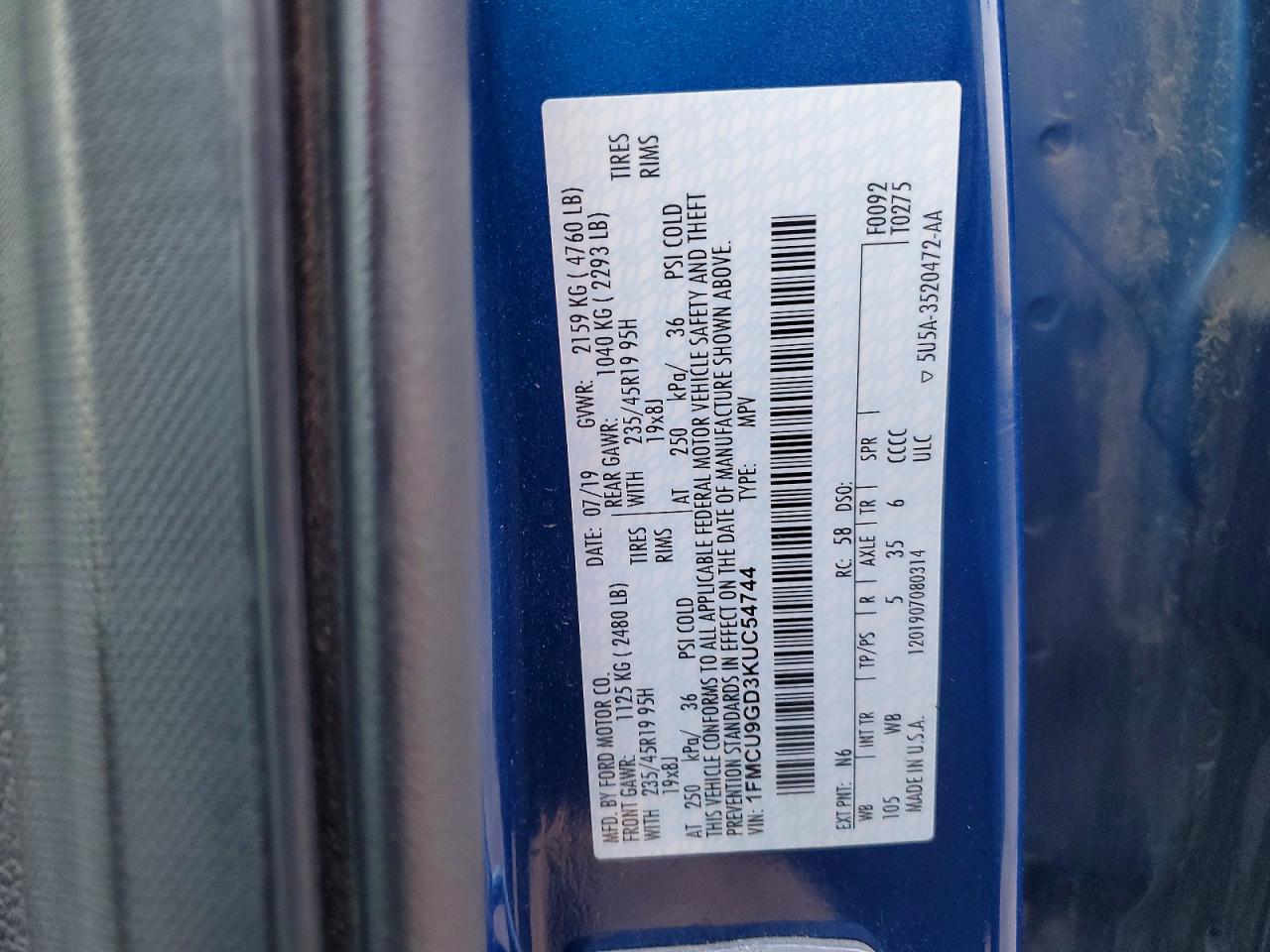 2019 Ford Escape se