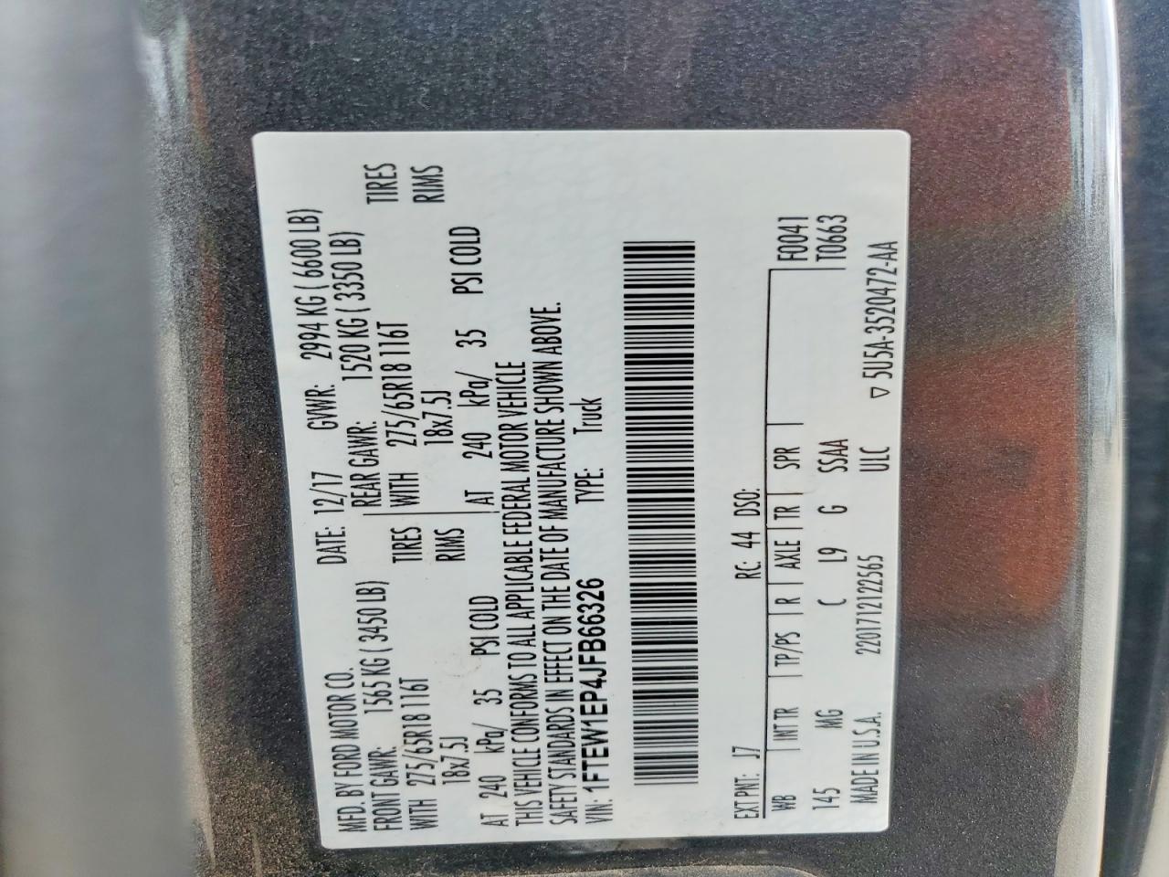 2018 Ford F150 Supercrew