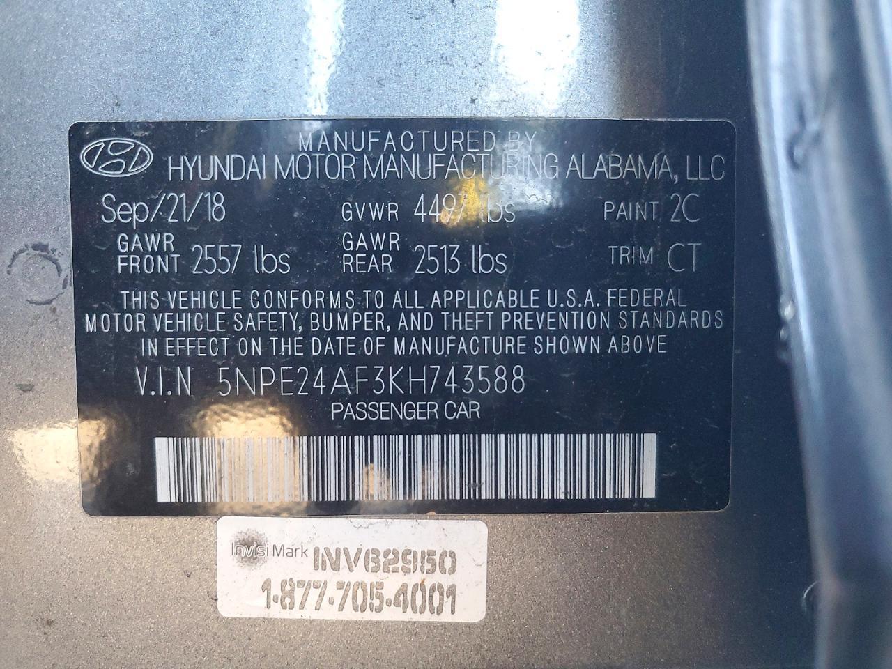 2019 Hyundai Sonata se