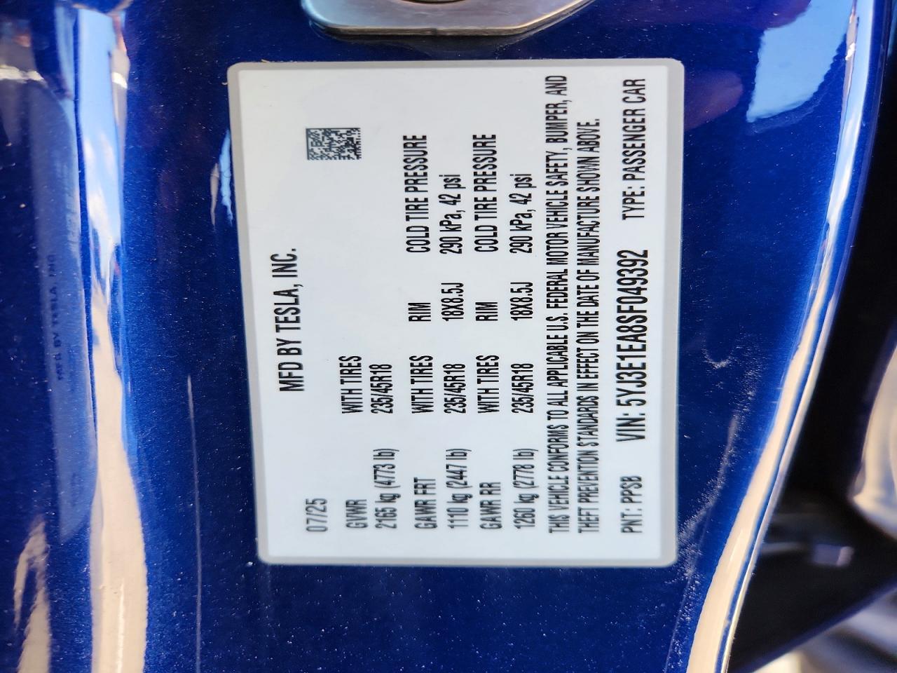 2025 Tesla Model 3