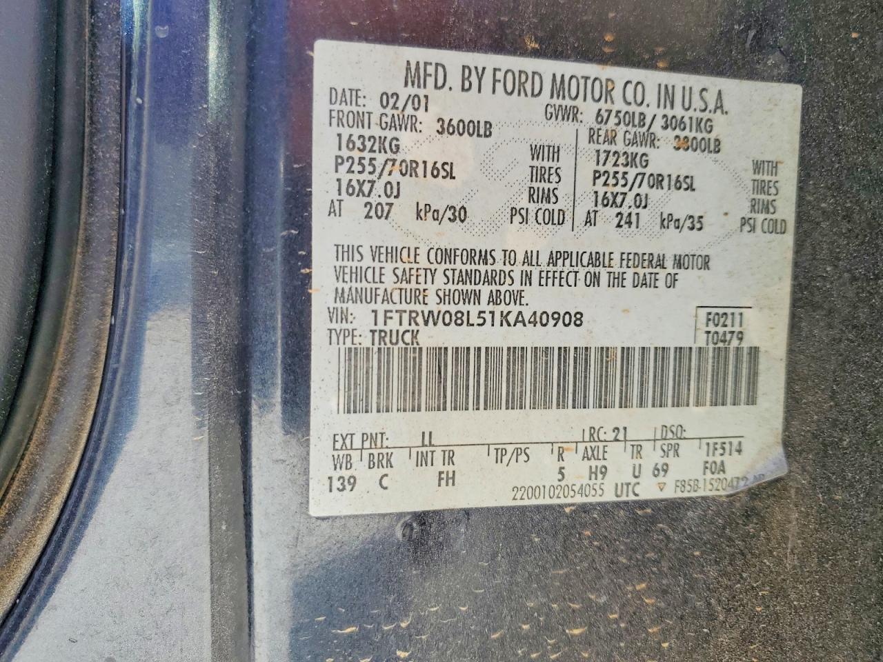 2001 Ford F150 Supercrew