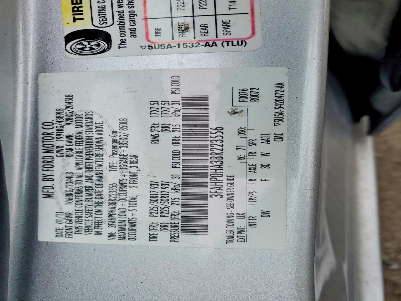 2011 Ford Fusion se