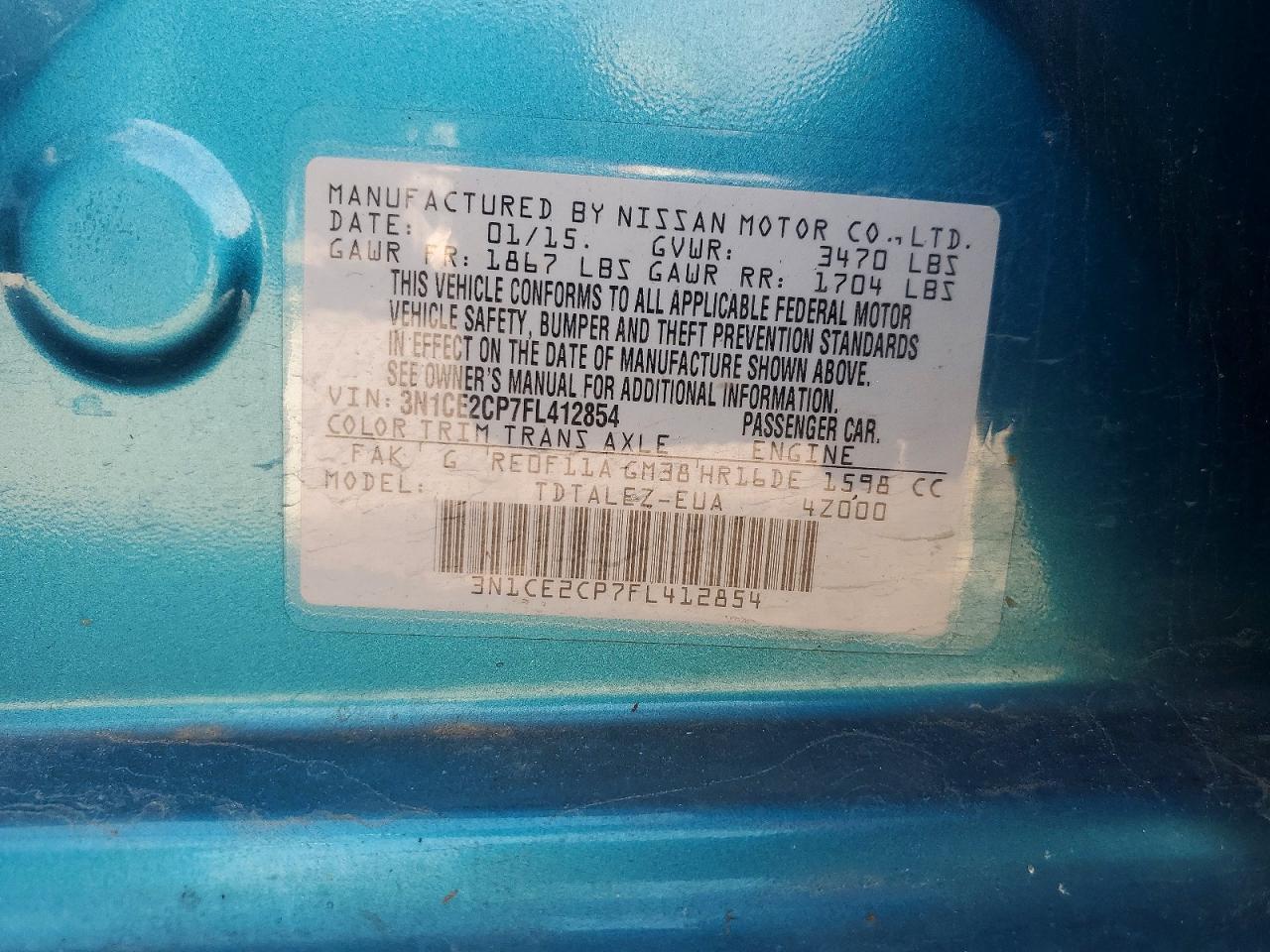 2015 Nissan Versa Note s
