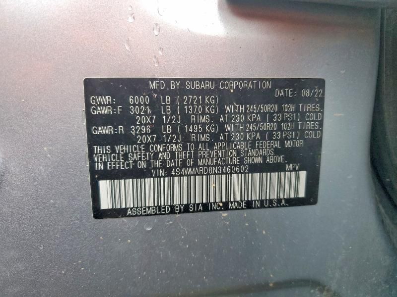 2022 Subaru Ascent Touring