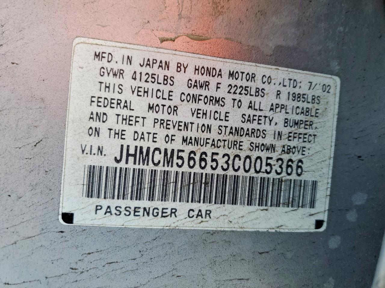 2003 Honda Accord ex