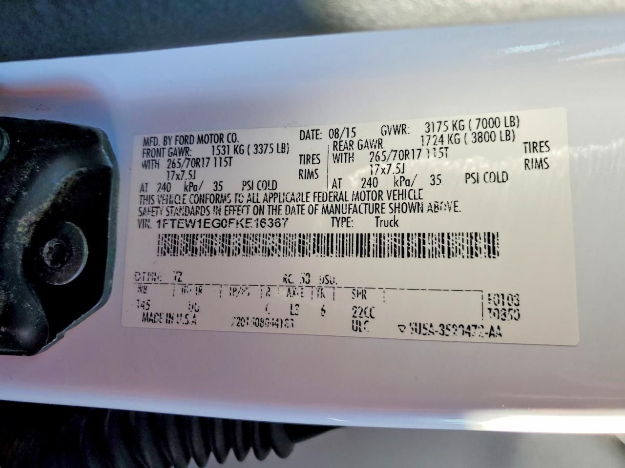 2015 Ford F150 Supercrew