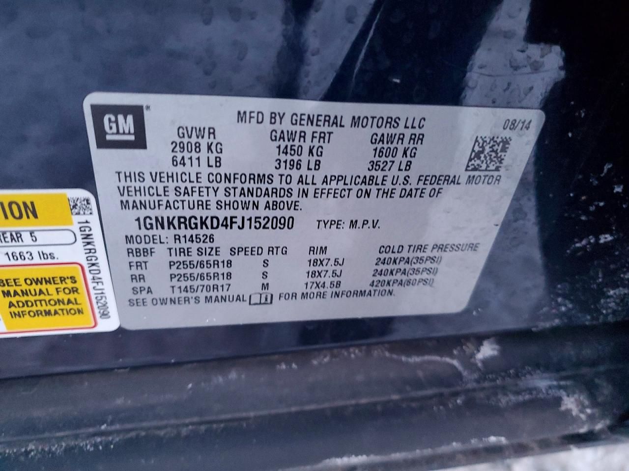 2015 Chevrolet Traverse lt