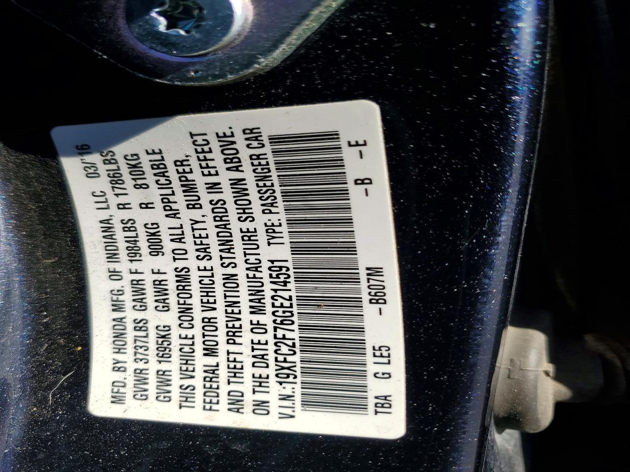 2016 Honda Civic ex