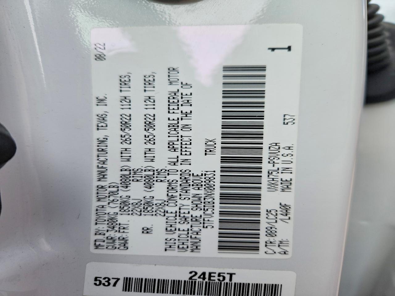 2022 Toyota Tundra Capstone HV