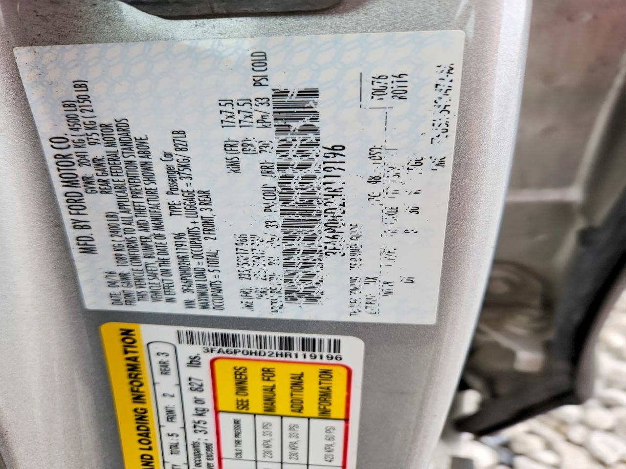 2017 Ford Fusion se