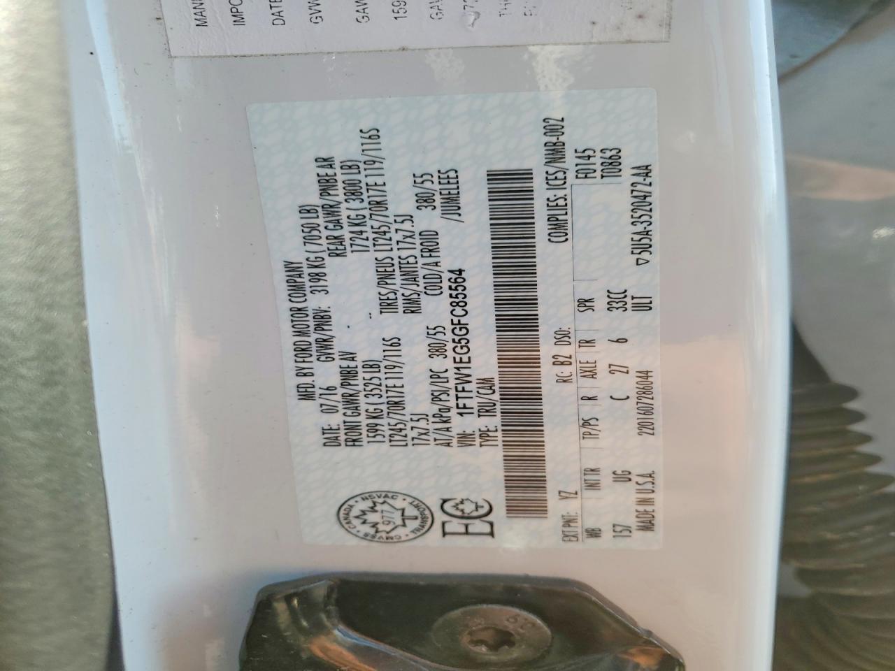 2016 Ford F150 Supercrew