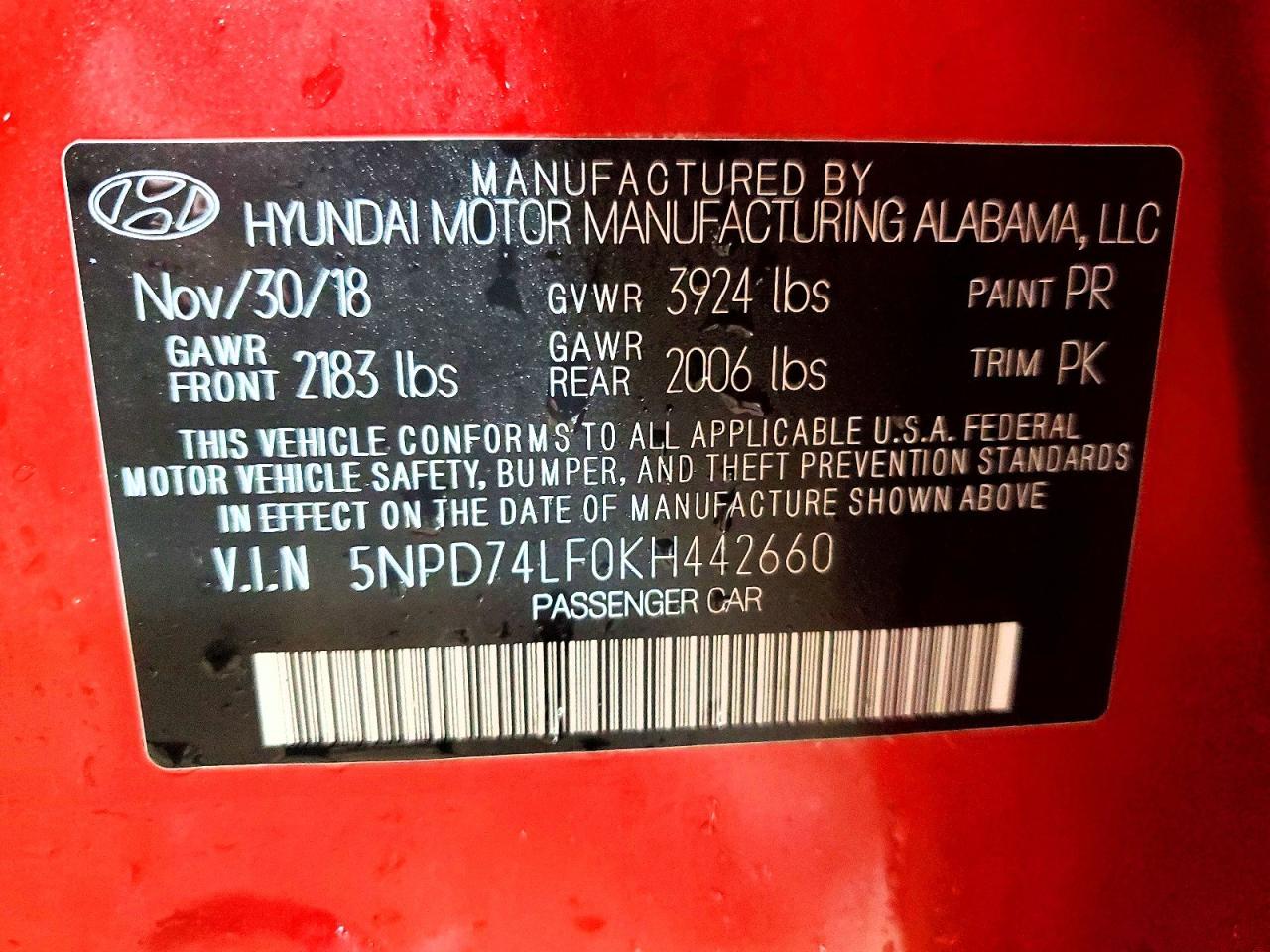 2019 Hyundai Elantra se