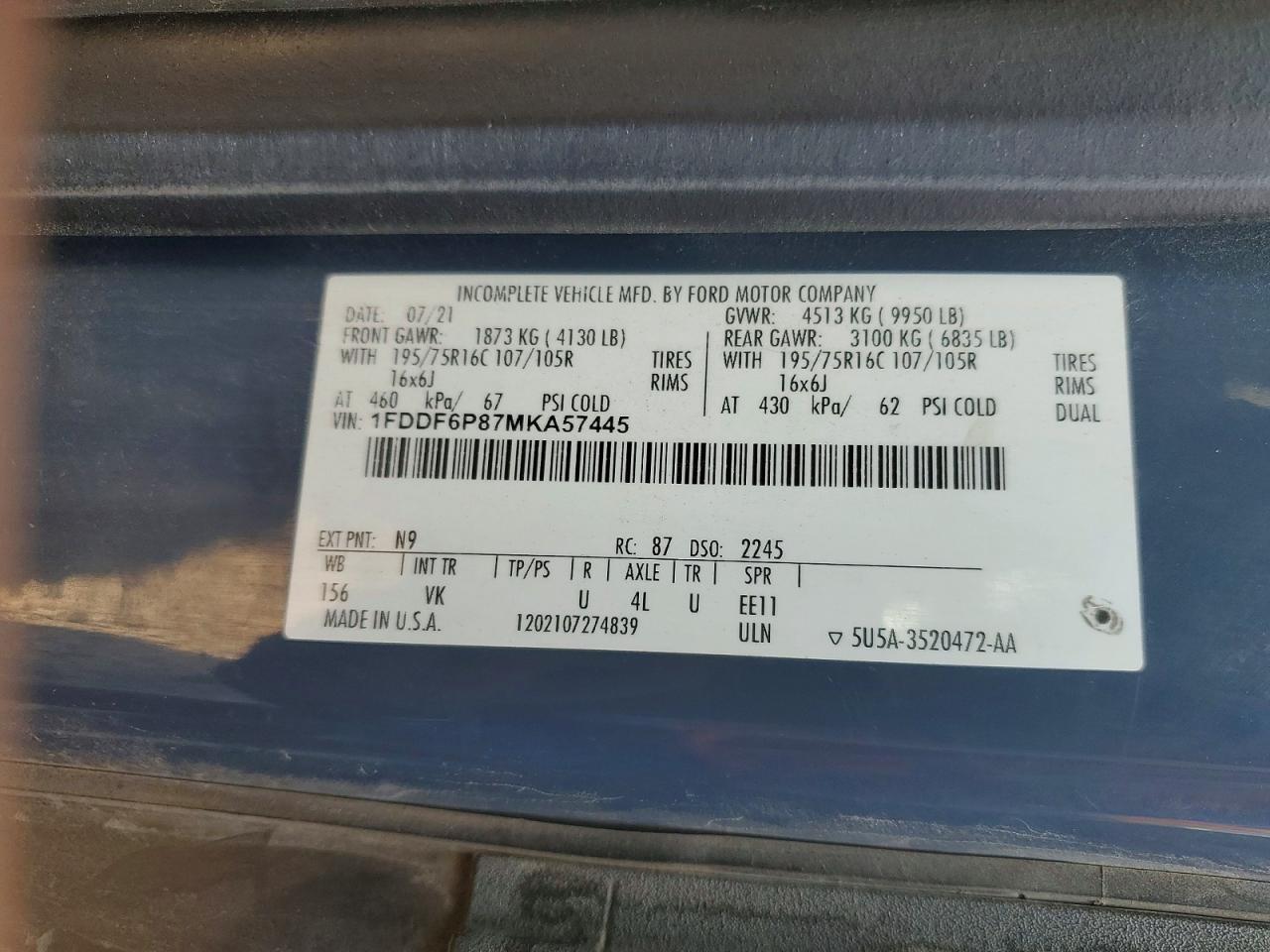 2021 Ford Transit Delivery Van