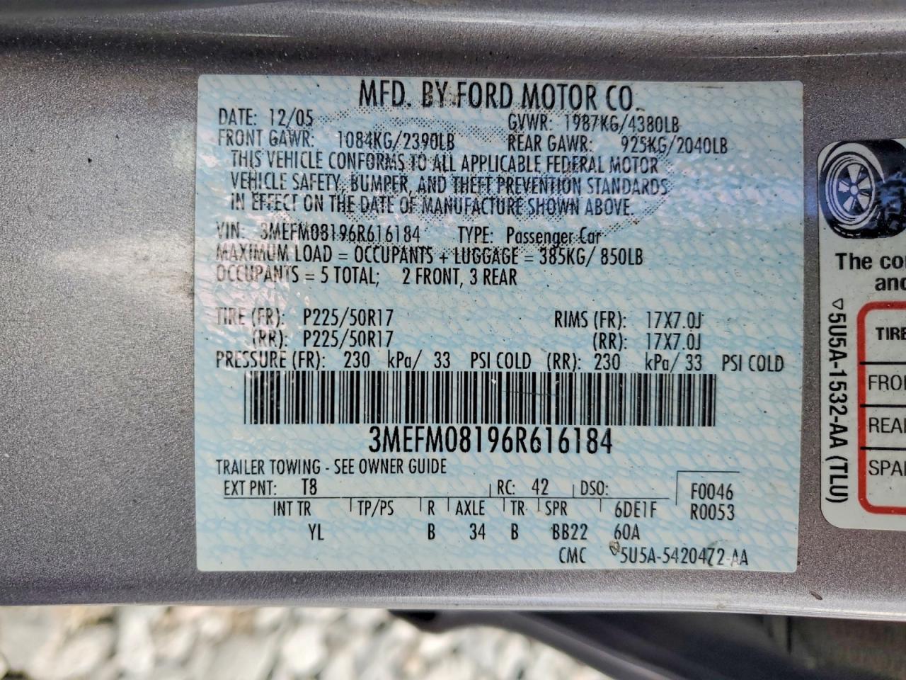 2006 Mercury Milan Premier