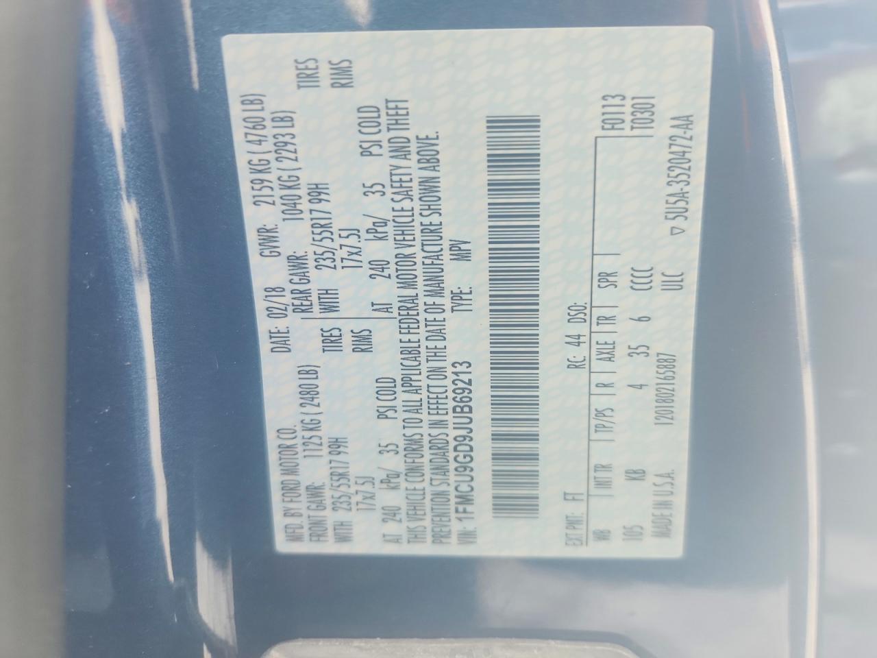 2018 Ford Escape se