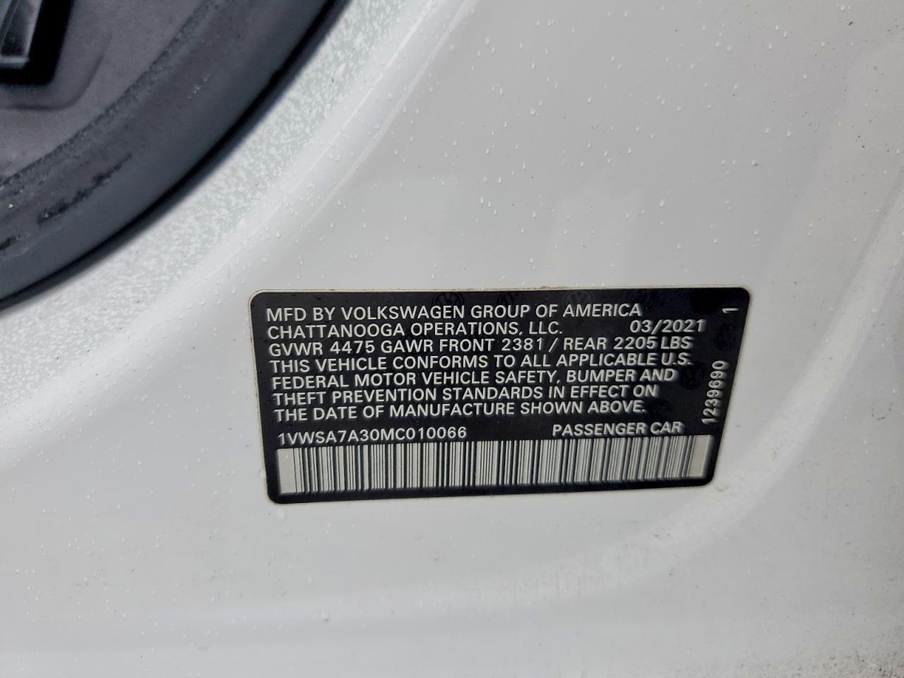 2021 Volkswagen Passat se