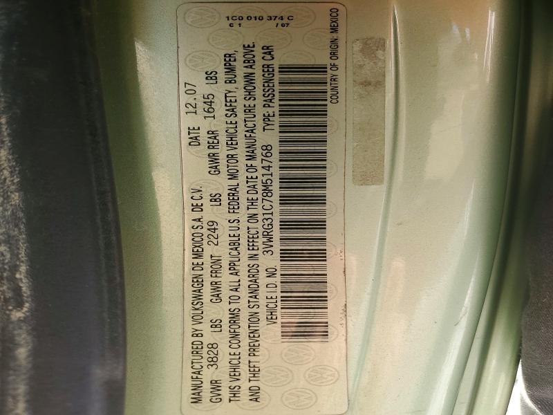 2008 Volkswagen New Beetle s