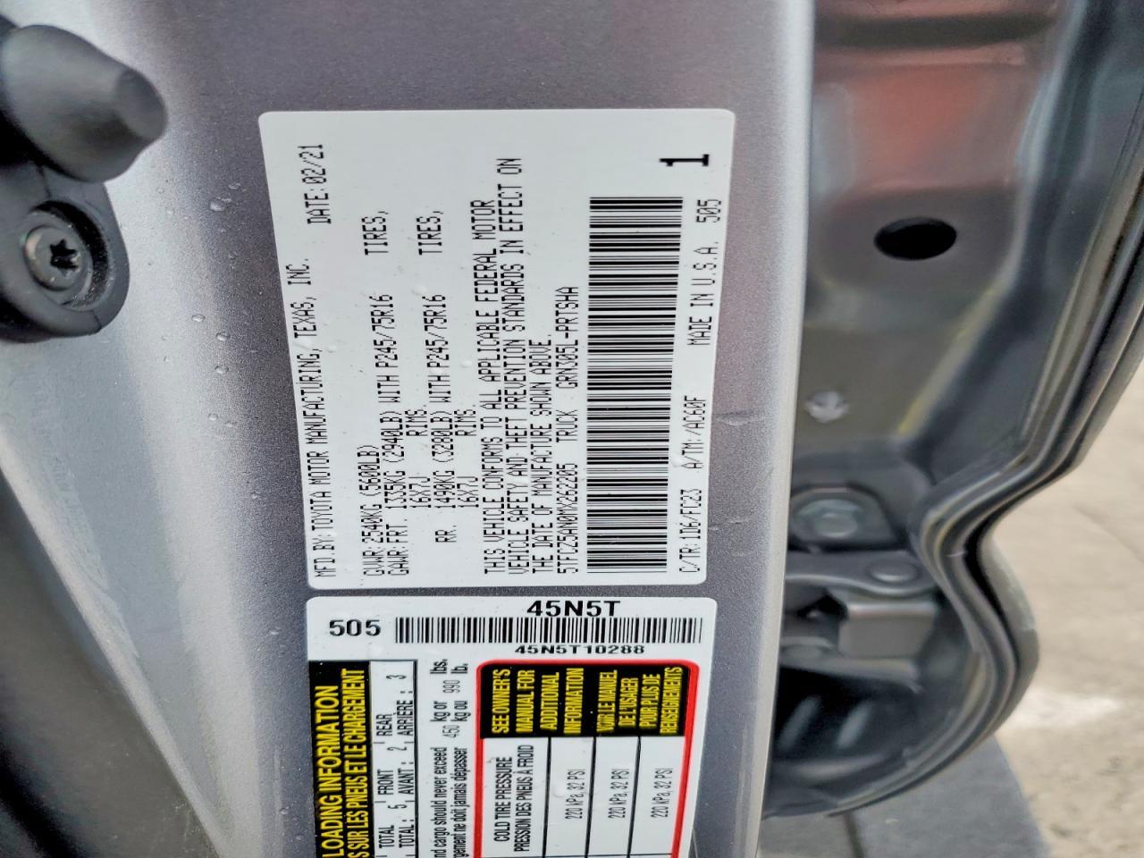 2021 Toyota Tacoma SR5 V6