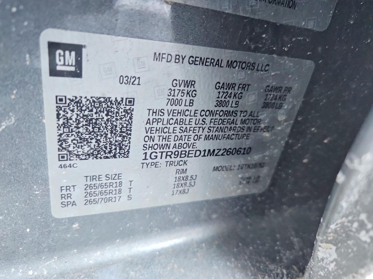 2021 GMC Sierra K1500 sle