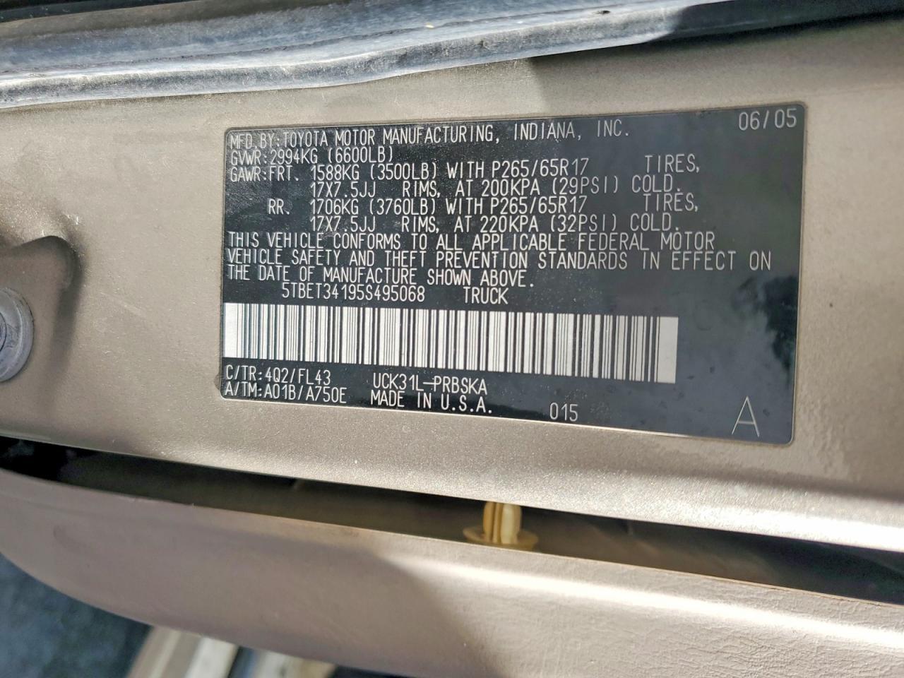 2005 Toyota Tundra SR5