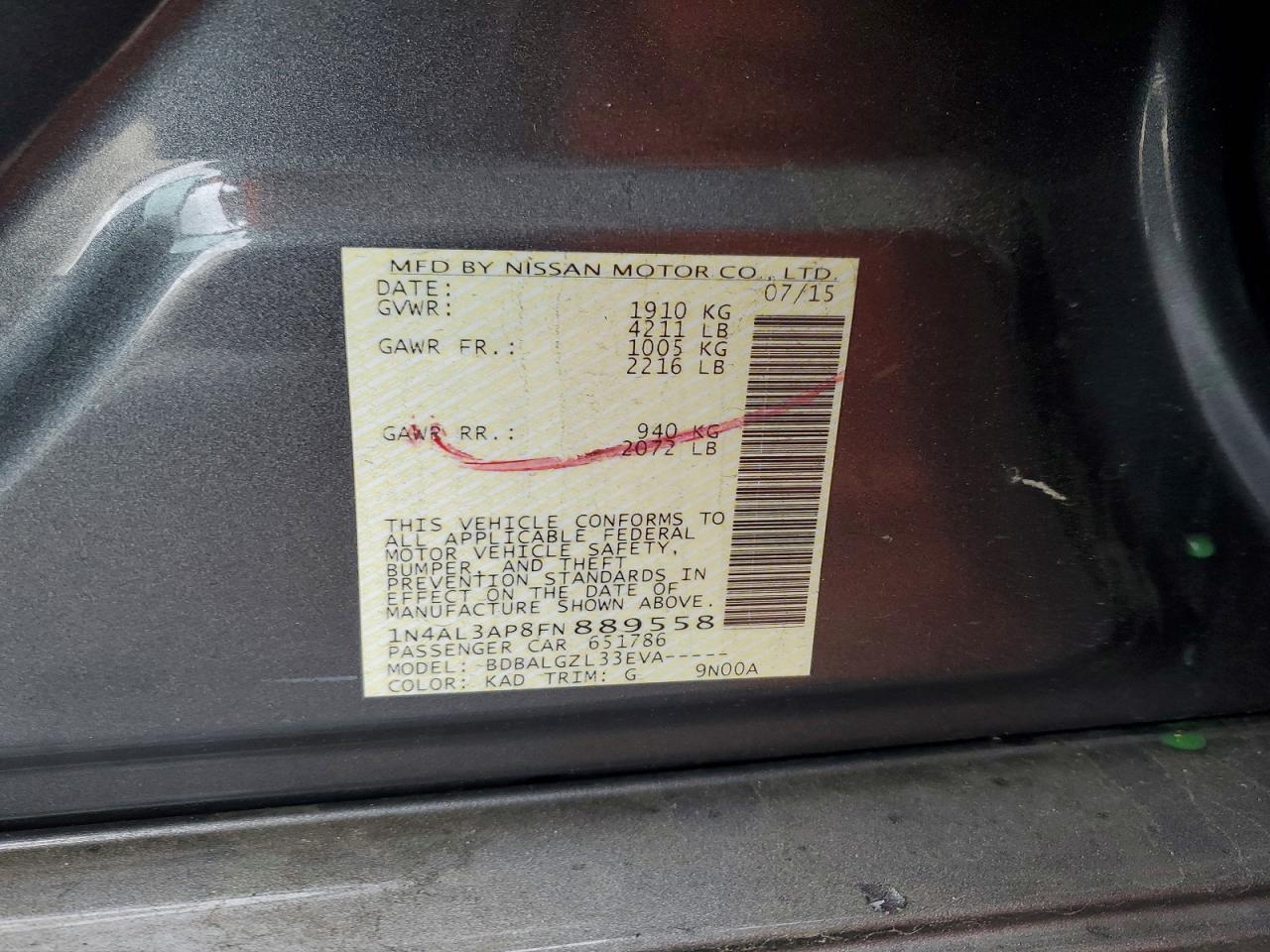 2015 Nissan Altima 2.5