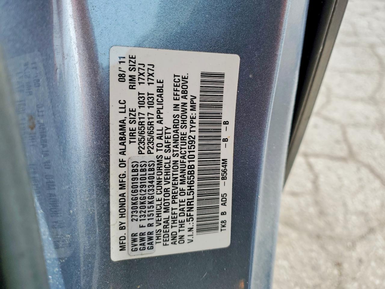 2011 Honda Odyssey exl