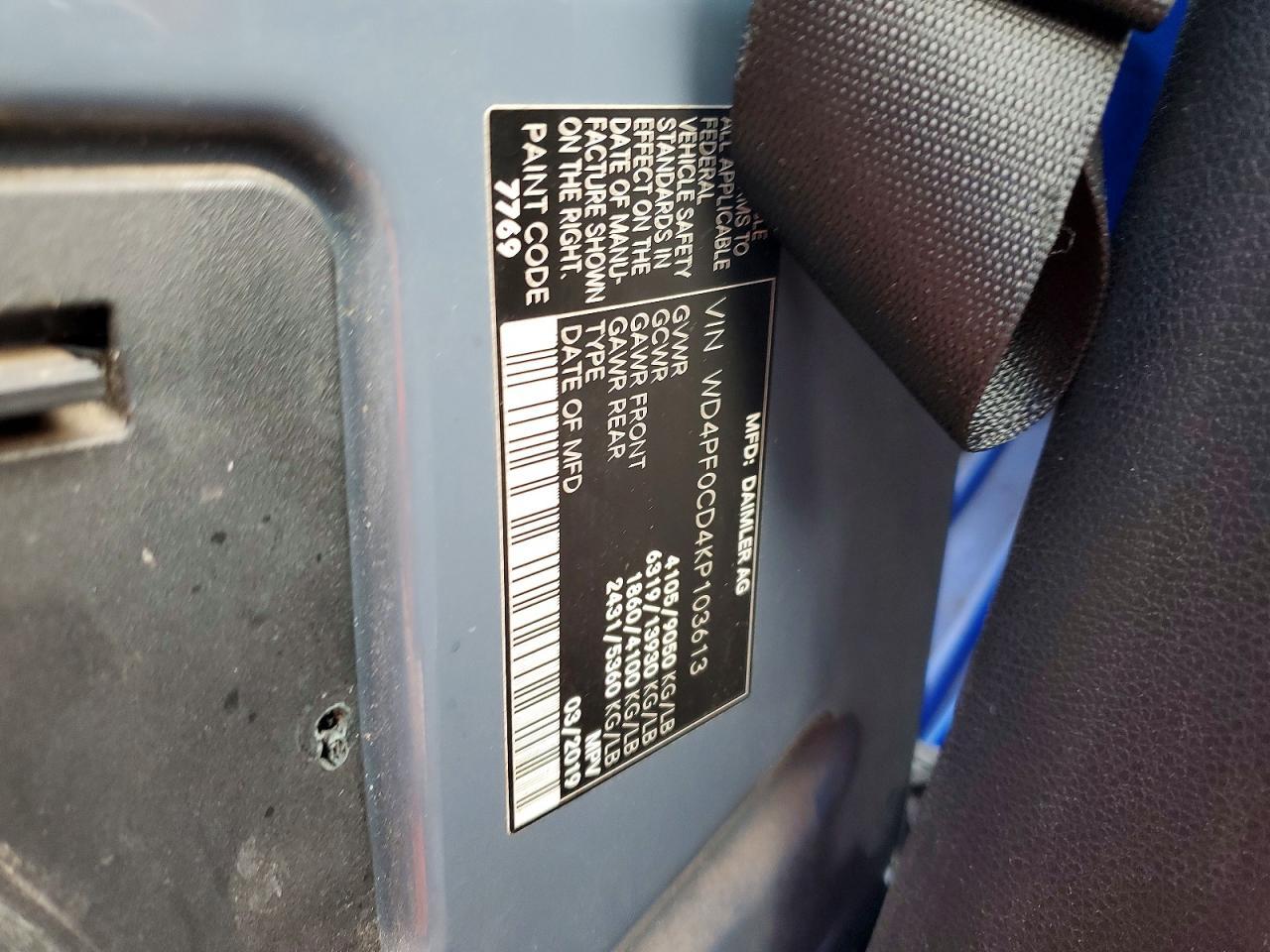 2019 Mercedes-Benz Sprinter 2500 Delivery Van