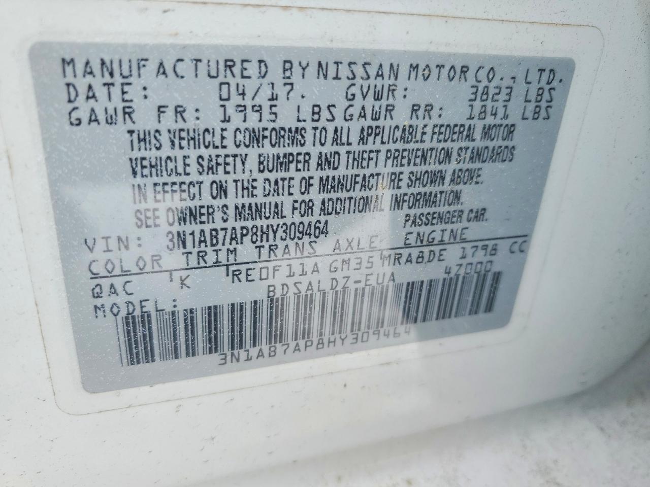 2017 Nissan Sentra s