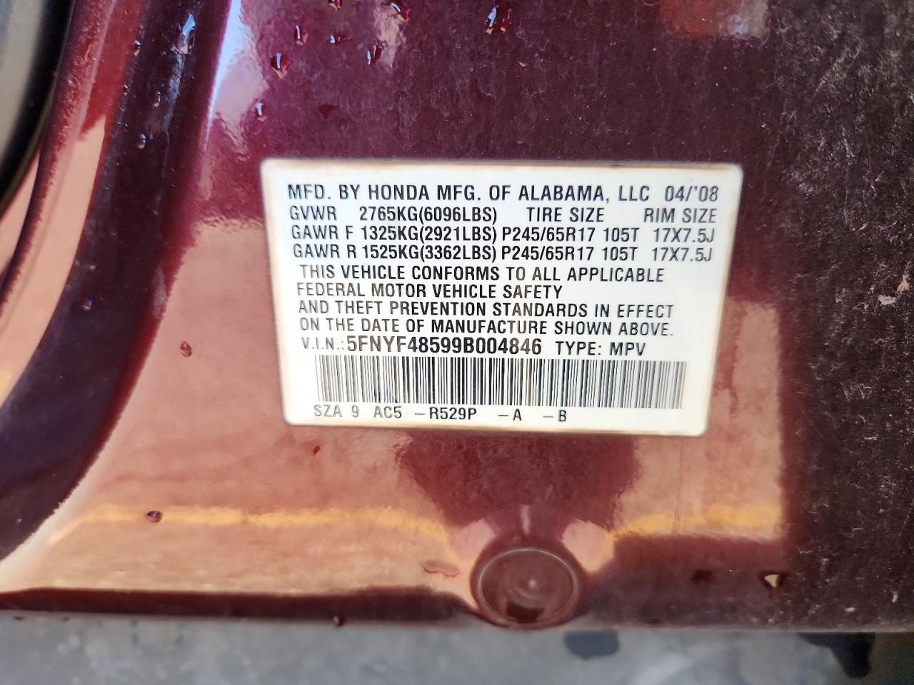2009 Honda Pilot exl