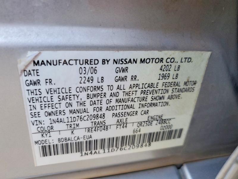 2006 Nissan Altima 2.5