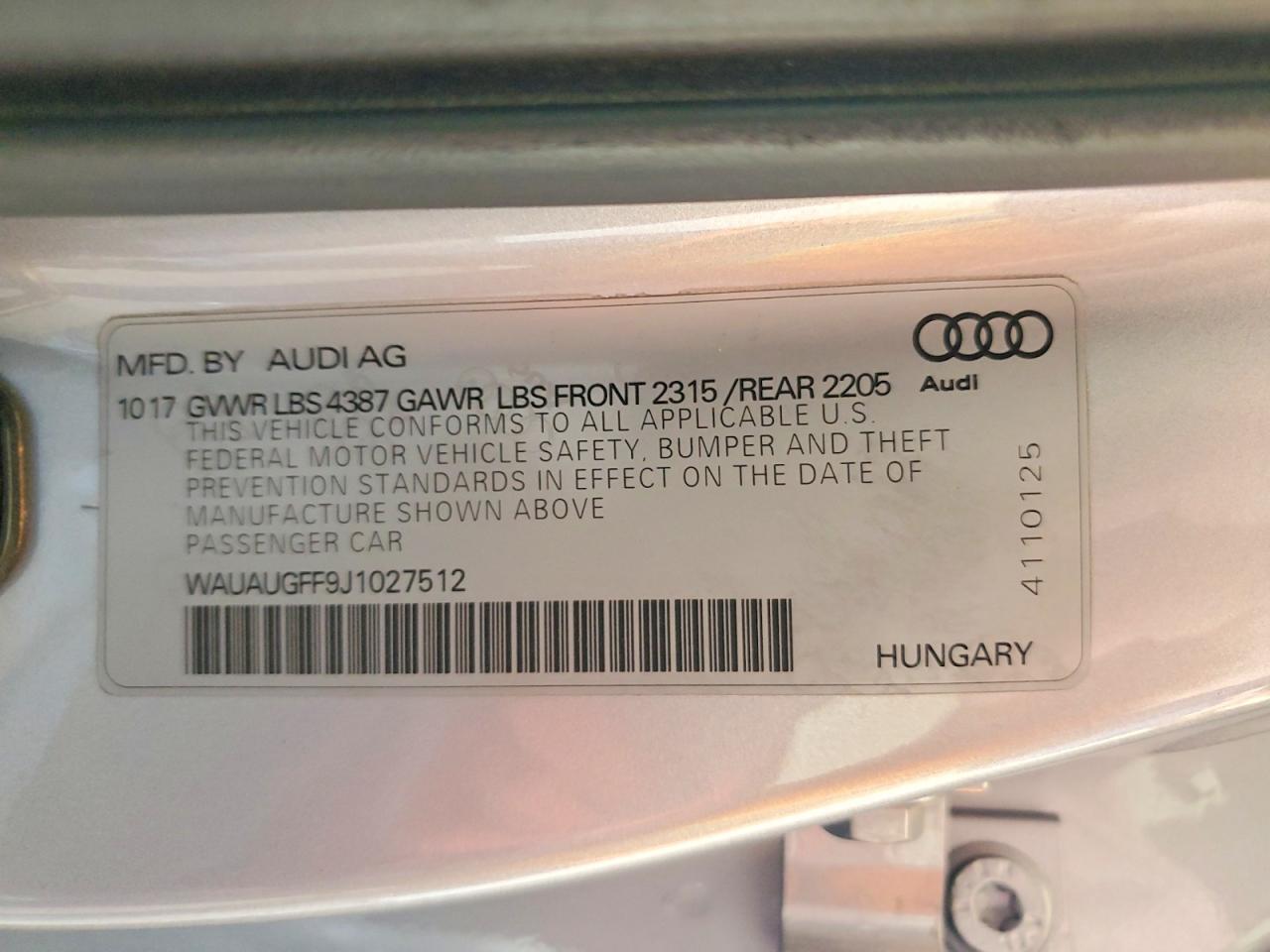2018 Audi A3 Premium