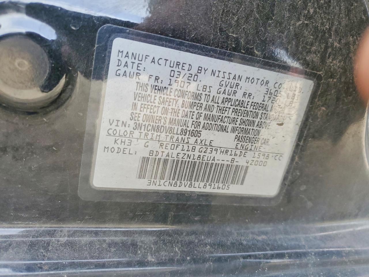 2020 Nissan Versa s