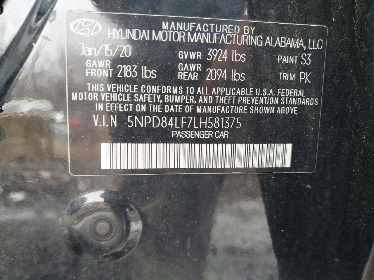 2020 Hyundai Elantra sel