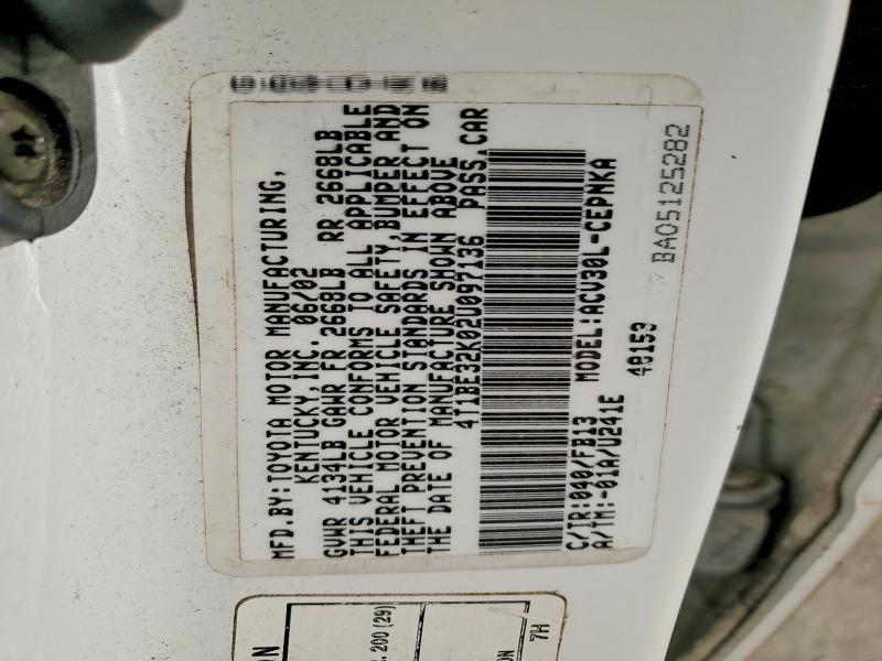 2002 Toyota Camry le