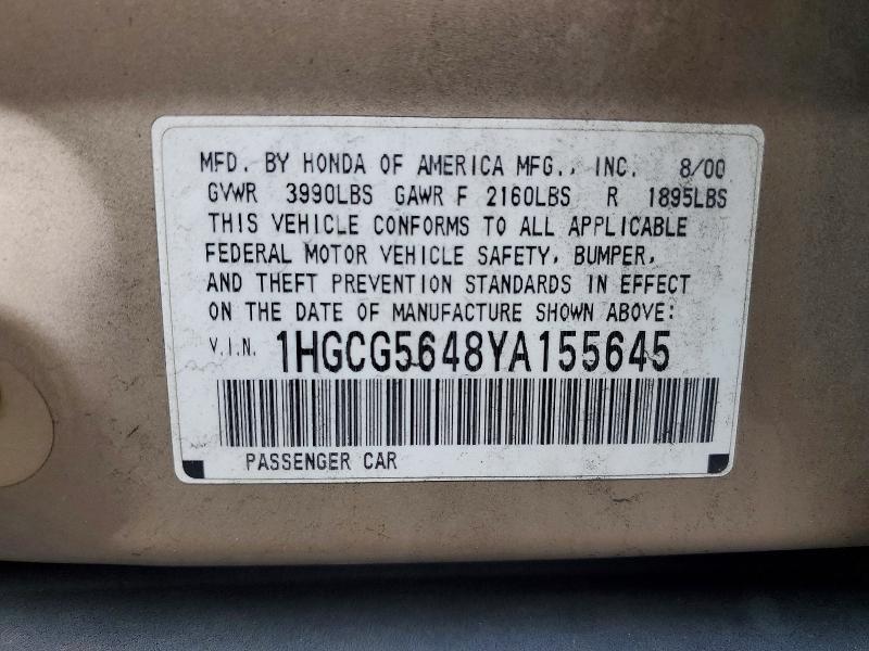 2000 Honda Accord lx