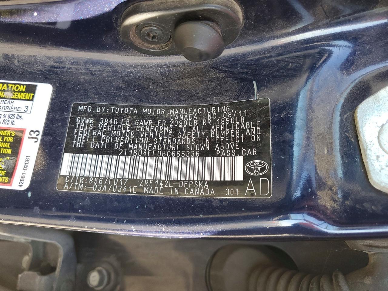 2011 Toyota Corolla Base